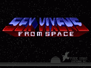 Sex Vixens From Space title screen for Amiga
